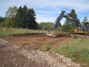 Garage Pad Being Cleared