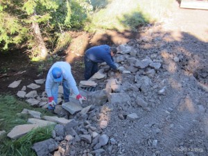 Hand Wrapping the Culvert