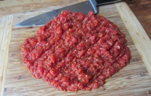 sheet pan pizza tomatoes chopped