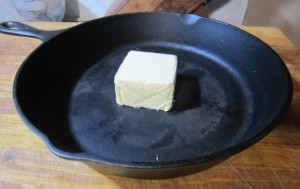 butter in pan